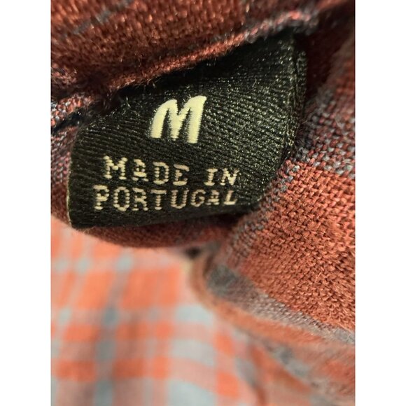 Todd Snyder Mens Shirt 100% Linen Plaid Size Medium Button Down Long Sleeve - Picture 8 of 12